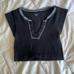 Urban Outfitters Black Out From Under Go For Gold Seamless Top